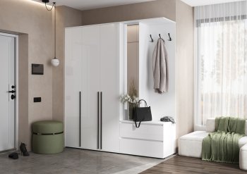 Прихожая Норд+Шкаф 1200, белый (Миф) в Новоуральске - novouralsk.mebel-e96.ru