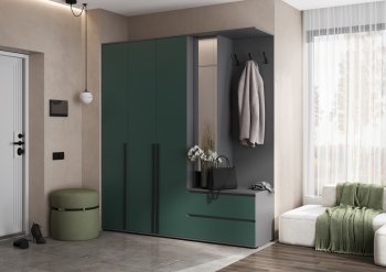 Прихожая Норд+Шкаф 1200, графит/изумруд (Миф) в Новоуральске - novouralsk.mebel-e96.ru