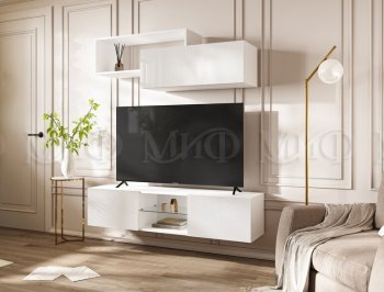Стенка Норд-1 белый глянец (Миф) в Новоуральске - novouralsk.mebel-e96.ru