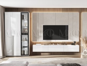 Стенка Норд белый глянец (Миф) в Новоуральске - novouralsk.mebel-e96.ru