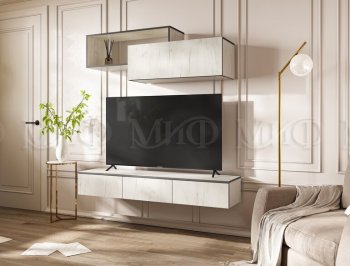Стенка Норд-2 дуб крафт белый (Миф) в Новоуральске - novouralsk.mebel-e96.ru