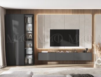 Стенка Норд графит (Миф) в Новоуральске - novouralsk.mebel-e96.ru