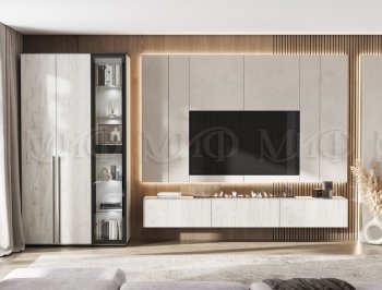 Стенка Норд крафт белый (Миф) в Новоуральске - novouralsk.mebel-e96.ru