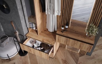 Прихожая+Тумба с зеркалом Норд (Миф) в Новоуральске - novouralsk.mebel-e96.ru