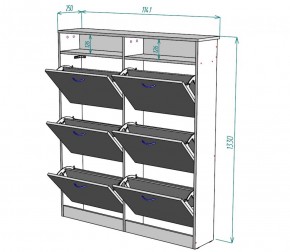 Обувница W17 (ДМ) в Новоуральске - novouralsk.mebel-e96.ru