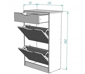 Обувница W22 (ДМ) в Новоуральске - novouralsk.mebel-e96.ru