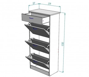 Обувница W23 (ЯАС) в Новоуральске - novouralsk.mebel-e96.ru