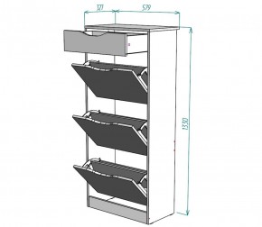 Обувница W24 (ЯШС) в Новоуральске - novouralsk.mebel-e96.ru