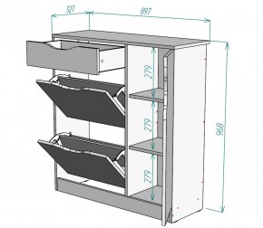 Обувница W36 (Белый) в Новоуральске - novouralsk.mebel-e96.ru