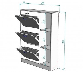 Обувница W37 (ЯАС) в Новоуральске - novouralsk.mebel-e96.ru