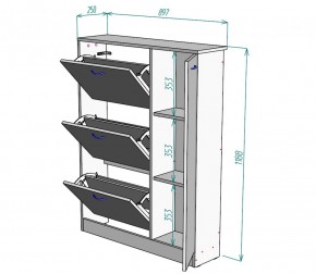 Обувница W39 (ЯШС) в Новоуральске - novouralsk.mebel-e96.ru