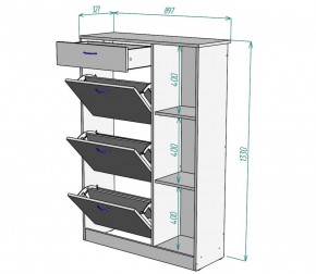 Обувница W41 (ЯШС) в Новоуральске - novouralsk.mebel-e96.ru