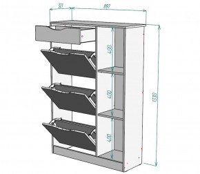 Обувница W42 (ЯШС) в Новоуральске - novouralsk.mebel-e96.ru