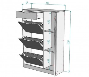 Обувница W44 (ЯАС) в Новоуральске - novouralsk.mebel-e96.ru