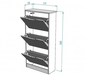 Обувница W8 (ДМ) в Новоуральске - novouralsk.mebel-e96.ru