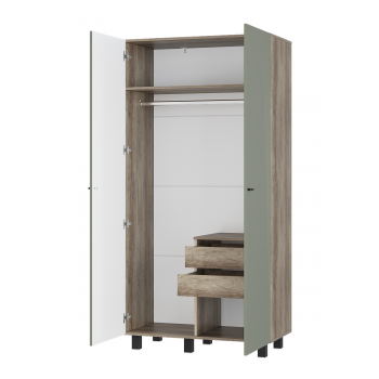 Стенка Олива комп.3 эвкалипт софт (БТС) в Новоуральске - novouralsk.mebel-e96.ru
