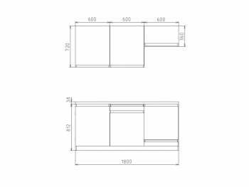 Кухонный гарнитур 1800 мм Ольвия-8 (Росток) в Новоуральске - novouralsk.mebel-e96.ru