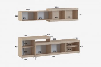 Стенка Оскар ТВ7 сонома (Генезис) в Новоуральске - novouralsk.mebel-e96.ru