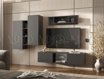 Стенка Оскар графит (Миф) в Новоуральске - novouralsk.mebel-e96.ru