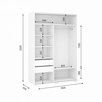 Шкаф-купе 1500 мм Оскар (ИЦ) в Новоуральске - novouralsk.mebel-e96.ru