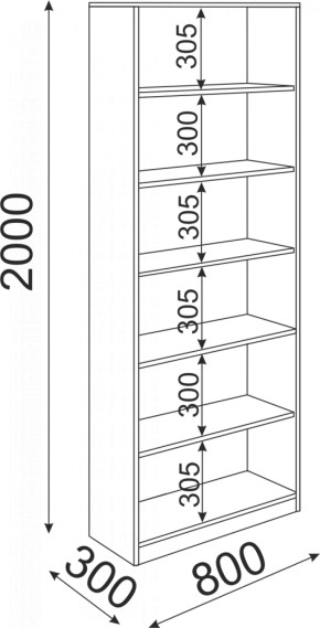 Стеллаж 800 Остин Модуль 08 (Риннер) в Новоуральске - novouralsk.mebel-e96.ru