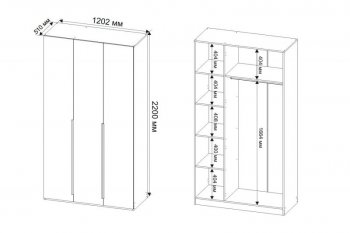 Шкаф 1200 мм Пальма, Сатин (ДСВ) в Новоуральске - novouralsk.mebel-e96.ru