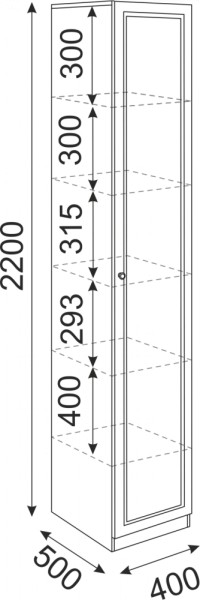 Пенал Беатрис 400 (модуль 4) (Риннер) в Новоуральске - novouralsk.mebel-e96.ru