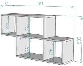 Полка S39 (Белый) в Новоуральске - novouralsk.mebel-e96.ru