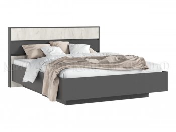 Кровать парящая Роджина с подсветкой, графит/крафт белый (Миф) в Новоуральске - novouralsk.mebel-e96.ru
