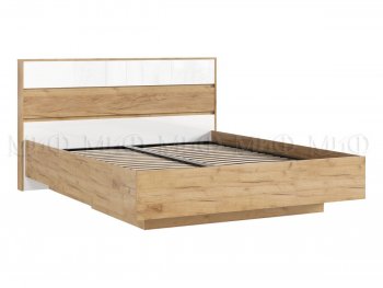 Кровать парящая Роджина с подсветкой, крафт/белый (Миф) в Новоуральске - novouralsk.mebel-e96.ru