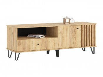 Тумба ТВ (1500) Роджина дуб крафт/дуб крафт (Миф) в Новоуральске - novouralsk.mebel-e96.ru