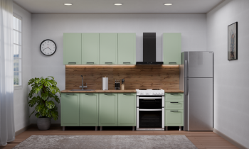 Кухонный гарнитур Ромашка 1600 мм Фисташка (Аленка) в Новоуральске - novouralsk.mebel-e96.ru