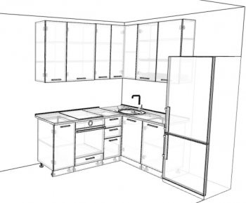 Кухонный гарнитур угловой 2000*1400 мм (Санвут) в Новоуральске - novouralsk.mebel-e96.ru