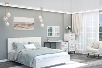 Кровать с подъемным механизмом Шарм (арт.031М1) экокожа Sontex Milk (Диал) в Новоуральске - novouralsk.mebel-e96.ru