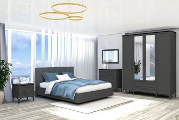 Кровать Шарм (арт.031М1) настил, Антрацит (Диал) в Новоуральске - novouralsk.mebel-e96.ru