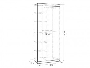 Шкаф 2-х створчатый Энерджи (900) в Новоуральске - novouralsk.mebel-e96.ru