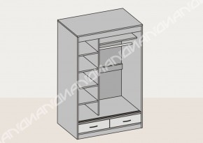 Шкаф-купе 1500 мм (арт. 009) венге/дуб белфорт в Новоуральске - novouralsk.mebel-e96.ru