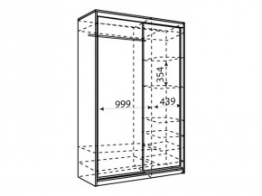 Шкаф-купе Рене 1500 вариант 1 (ЛДСП/ЛДСП) в Новоуральске - novouralsk.mebel-e96.ru