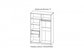 Шкаф-купе ВИКТОРИ-13 Анкор темный в Новоуральске - novouralsk.mebel-e96.ru