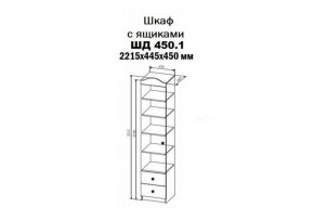 Шкаф-пенал KI-KI 450 мм, ШД450.1 (ДСВ) в Новоуральске - novouralsk.mebel-e96.ru