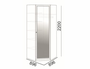 Шкаф угловой Беатрис 896*896 (модуль 1) (Риннер) в Новоуральске - novouralsk.mebel-e96.ru