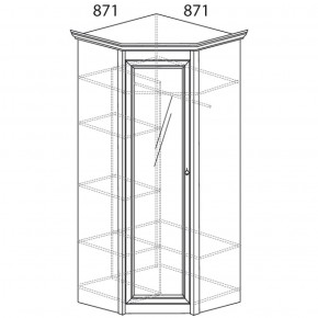 Шкаф угловой Флоренция 641 (Яна) в Новоуральске - novouralsk.mebel-e96.ru