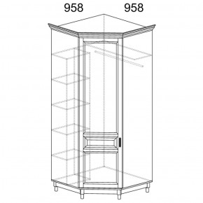 Шкаф угловой Прованс 418 (Яна) в Новоуральске - novouralsk.mebel-e96.ru