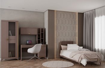Кровать Сиде 900 мм Мокко (рогожка) (СБК) в Новоуральске - novouralsk.mebel-e96.ru
