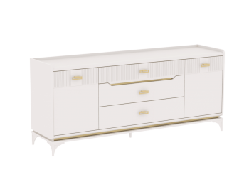 Комод широкий Сиде Белый (СБК) в Новоуральске - novouralsk.mebel-e96.ru