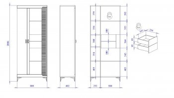 Пенал со стеклом широкий NEW Сиде Белый (СБК) в Новоуральске - novouralsk.mebel-e96.ru