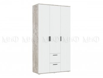 Шкаф 1200 мм Сильвия, дуб юкон/белый (Миф) в Новоуральске - novouralsk.mebel-e96.ru