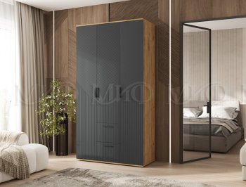 Шкаф 1200 мм Сильвия, крафт/графит (Миф) в Новоуральске - novouralsk.mebel-e96.ru