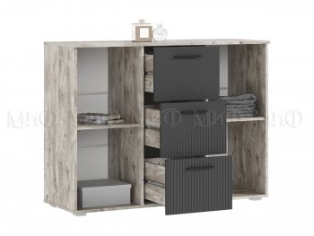 Комод Сильвия, дуб юкон/графит (Миф) в Новоуральске - novouralsk.mebel-e96.ru