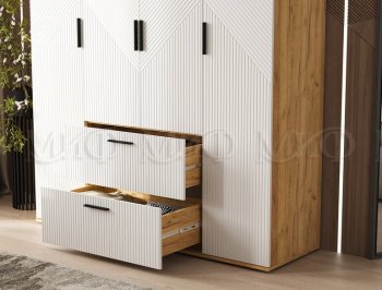 Шкаф 1600 мм Сильвия, крафт/белый (Миф) в Новоуральске - novouralsk.mebel-e96.ru
